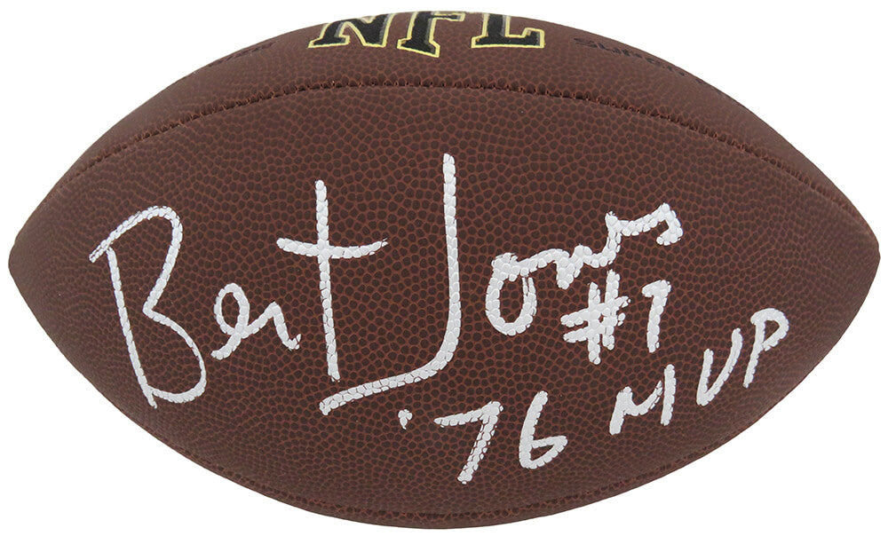 Bert Jones Signed Wilson Super Grip Full Size NFL Football w/76 MVP - JONFTB320 - Bert Jones Signed Wilson Super Grip Full Size NFL Football w/76 MVP product image