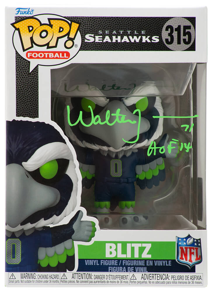 Walter Jones Signed Seattle Seahawks Blitz Mascot NFL Funko Pop Doll #315 w/HOF'14 - JONFUN310 - Walter Jones Signed Seattle Seahawks Blitz Mascot NFL Funko Pop Doll #315 w/HOF'14 product image