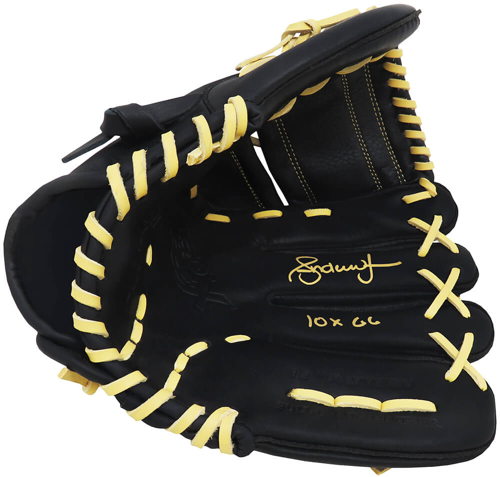 Andruw Jones Signed Franklin Pro Flex Black Baseball Fielders Glove w/10x GG - JONGLV101 - Andruw Jones Signed Franklin Pro Flex Black Baseball Fielders Glove w/10x GG product image