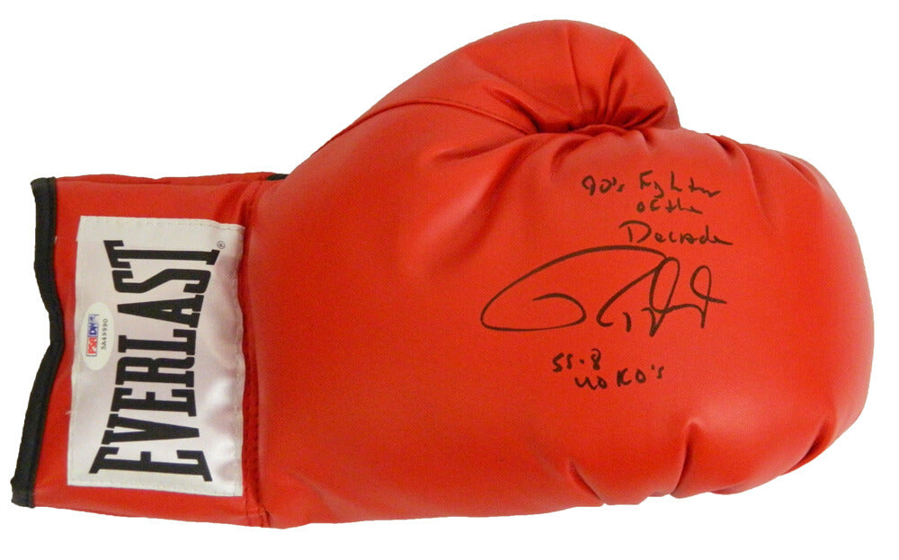 Roy Jones Jr Signed Everlast Boxing Glove w/'90s Fighter of the Decade & 55-8, 40KO's - JONGLV503 - Roy Jones Jr Signed Everlast Boxing Glove w/'90s Fighter of the Decade & 55-8, 40KO's product image