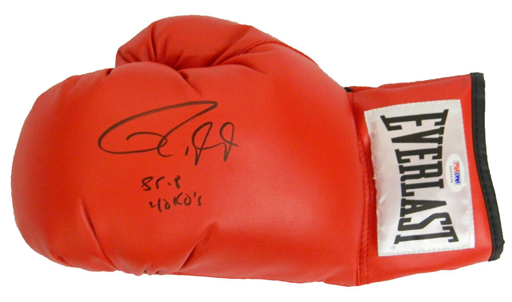 Roy Jones Jr Signed Everlast Boxing Glove w/55-8, 40KO's - JONGLV504 - Roy Jones Jr Signed Everlast Boxing Glove w/55-8, 40KO's product image