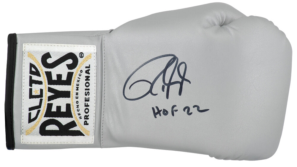 Roy Jones Jr. Signed Cleto Reyes Silver Boxing Glove w/HOF'22 - JONGLV517 - Roy Jones Jr. Signed Cleto Reyes Silver Boxing Glove w/HOF'22 product image