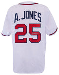 Andruw Jones Signed White Custom Baseball Jersey - JONJRY100 - Andruw Jones Signed White Custom Baseball Jersey product image