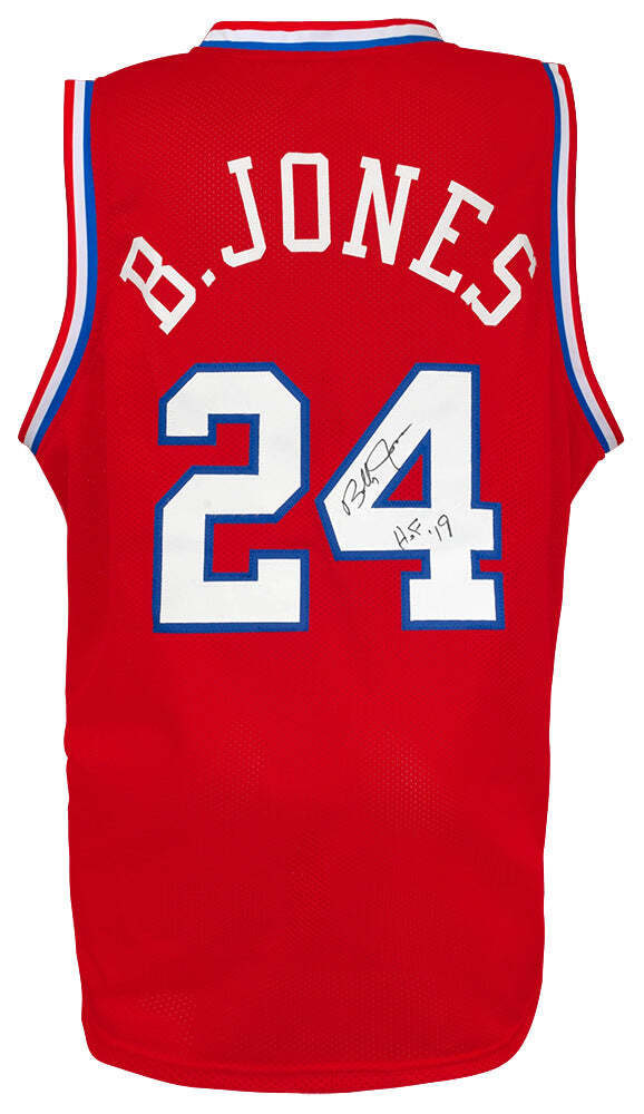 Bobby Jones Signed Red Custom Basketball Jersey w/HOF'19 - JONJRY200 - Bobby Jones Signed Red Custom Basketball Jersey w/HOF'19 product image