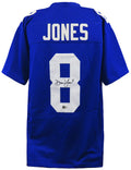 Daniel Jones Signed Blue Custom Football Jersey - (Beckett) - JONJRY321 - Daniel Jones Signed Blue Custom Football Jersey - (Beckett) product image