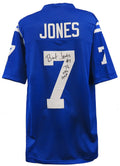 Bert Jones Signed Blue Custom Football Jersey w/76 MVP - JONJRY340 - Bert Jones Signed Blue Custom Football Jersey w/76 MVP product image