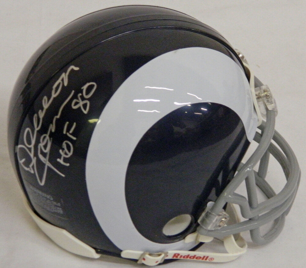 Deacon Jones Signed Rams T/B Riddell Mini Helmet w/HOF'80 - JONMIN300 - Deacon Jones Signed Rams T/B Riddell Mini Helmet w/HOF'80 product image