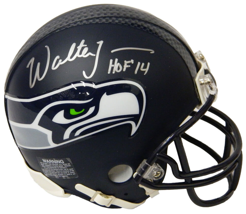 Walter Jones Signed Seattle Seahawks Riddell Mini Helmet w/HOF'14 - JONMIN310 - Walter Jones Signed Seattle Seahawks Riddell Mini Helmet w/HOF'14 product image