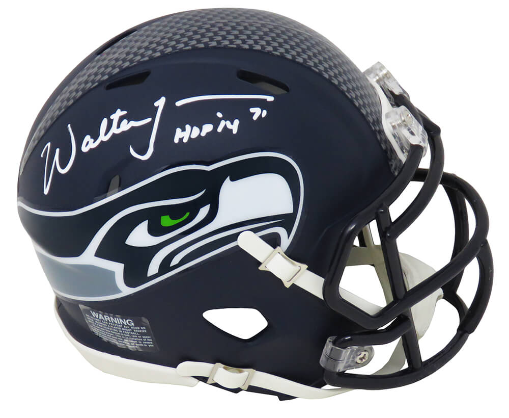 Walter Jones Signed Seattle Seahawks Riddell Speed Mini Helmet w/HOF'14 - JONMIN311 - Walter Jones Signed Seattle Seahawks Riddell Speed Mini Helmet w/HOF'14 product image