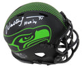 Walter Jones Signed Seattle Seahawks Eclipse Black Matte Riddell Speed Mini Helmet w/HOF'14 - JONMIN312 - Walter Jones Signed Seattle Seahawks Eclipse Black Matte Riddell Speed Mini Helmet w/HOF'14 product image