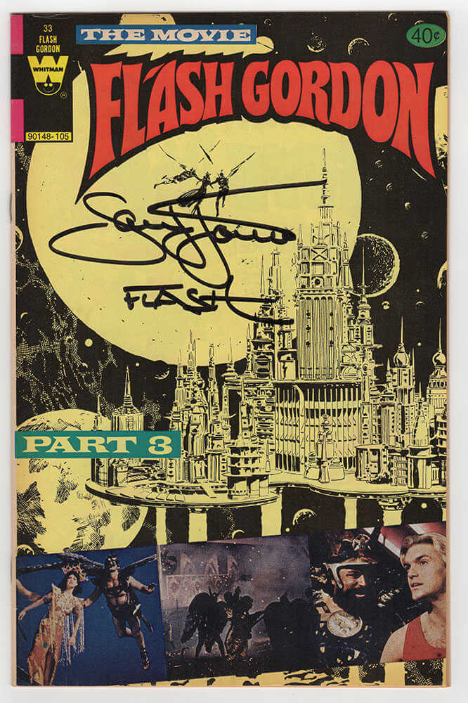 Sam J. Jones Signed Flash Gordon 1980 Whitman #33 The Movie Full Story Part 3 Comic Book w/Flash - JONOTH507 - Sam J. Jones Signed Flash Gordon 1980 Whitman #33 The Movie Full Story Part 3 Comic Book w/Flash product image