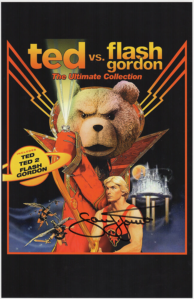 Sam J. Jones Signed Ted vs Flash Gordon The Ultimate Collection DVD 11x17 Movie Poster - JONPST513 - Sam J. Jones Signed Ted vs Flash Gordon The Ultimate Collection DVD 11x17 Movie Poster product image