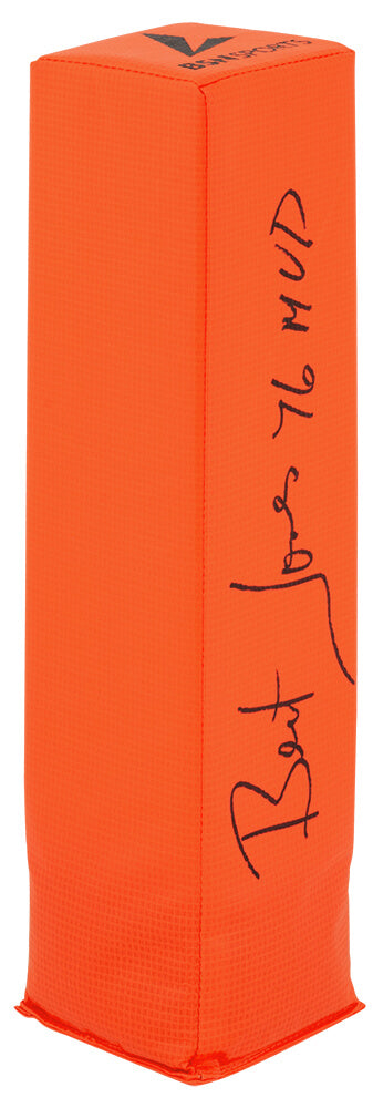 Bert Jones Signed Orange Football Endzone Pylon w/76 MVP - JONPYL321 - Bert Jones Signed Orange Football Endzone Pylon w/76 MVP product image