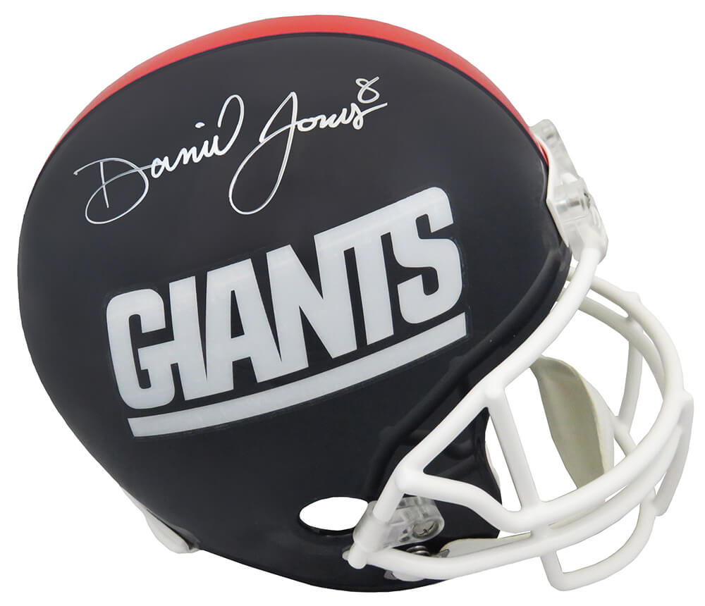 Daniel Jones Signed New York Giants Throwback Riddell Full Size Replica Helmet - JONREP311 - Daniel Jones Signed New York Giants Throwback Riddell Full Size Replica Helmet product image