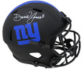 Daniel Jones Signed New York Giants Eclipse Black Matte  Riddell Full Size Speed Replica Helmet - JONREP312 - Daniel Jones Signed New York Giants Eclipse Black Matte Riddell Full Size Speed Replica Helmet product image