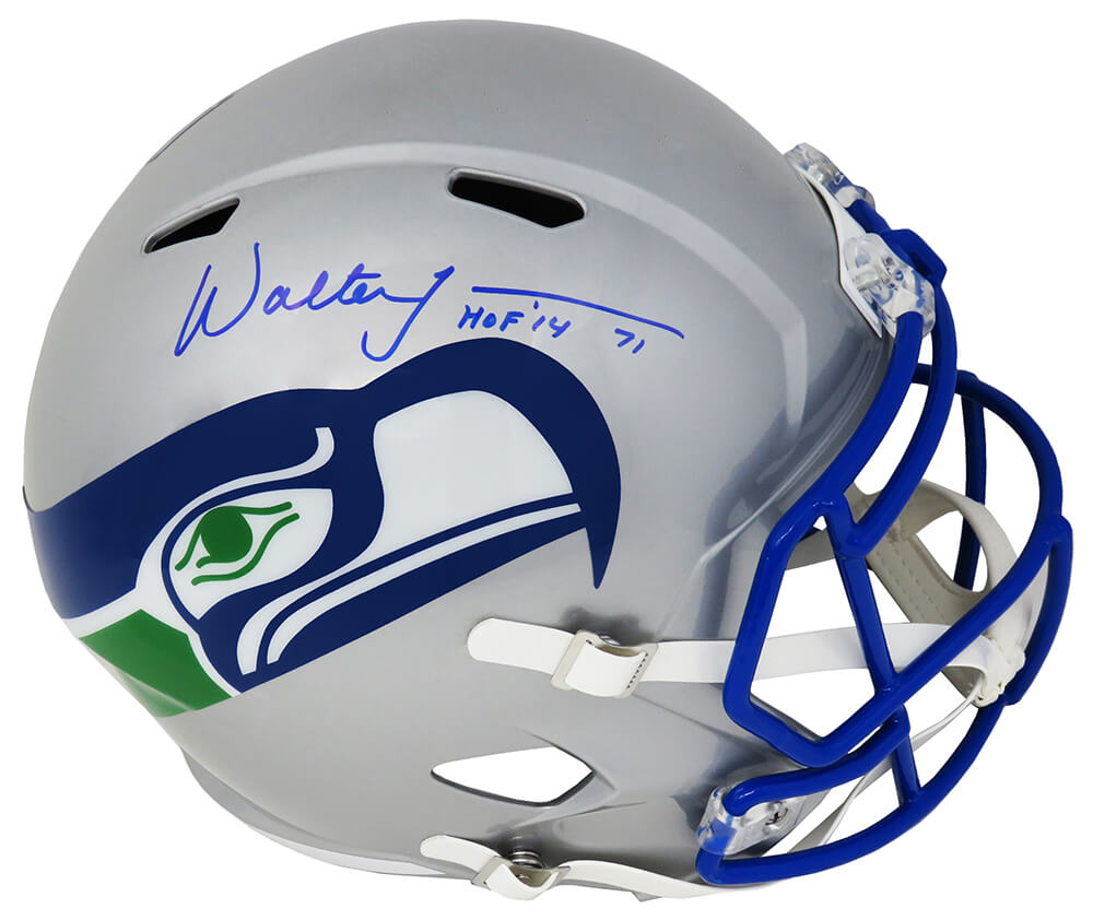 Walter Jones Signed Seattle Seahawks Throwback Riddell Full Size Speed Replica Helmet w/HOF'14 - JONREP320 - Walter Jones Signed Seattle Seahawks Throwback Riddell Full Size Speed Replica Helmet w/HOF'14 product image