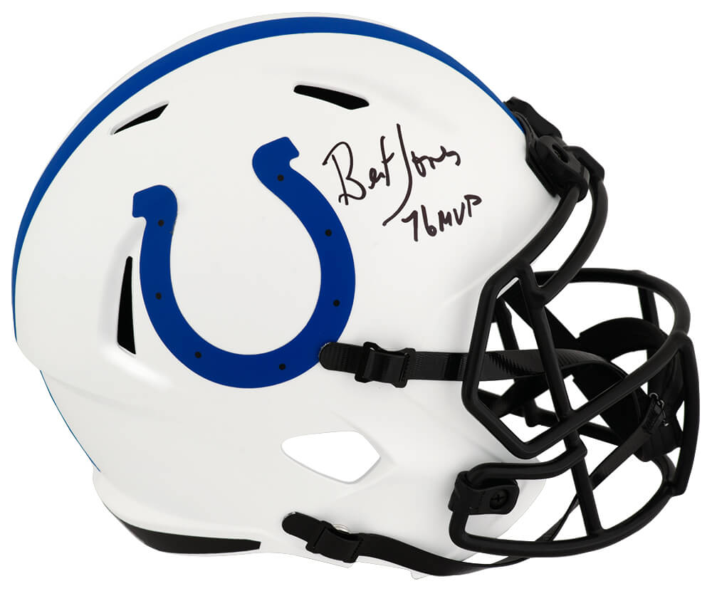 Bert Jones Signed Colts Lunar Eclipse Riddell Full Size Speed Replica Helmet w/76 MVP - JONREP343 - Bert Jones Signed Colts Lunar Eclipse Riddell Full Size Speed Replica Helmet w/76 MVP product image