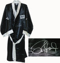 Roy Jones Jr Signed Everlast Black Full Length Boxing Robe - JONROB502 - Roy Jones Jr Signed Everlast Black Full Length Boxing Robe product image