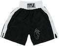 Roy Jones Jr. Signed Title Black With White Trim Boxing Trunks - JONTRU505 - Roy Jones Jr. Signed Title Black With White Trim Boxing Trunks product image