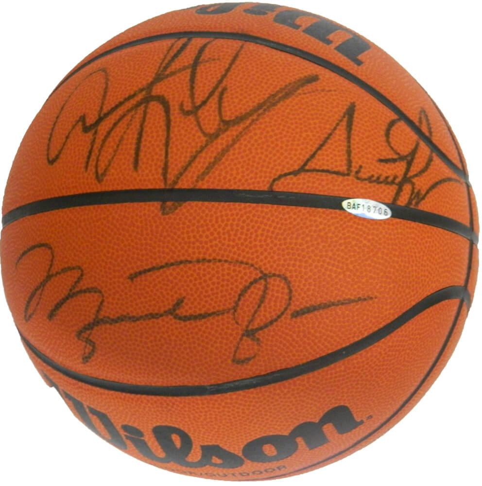 Michael Jordan, Scottie Pippen, Dennis Rodman signed Wilson basketball - JORBSK201 - Michael Jordan, Scottie Pippen, Dennis Rodman signed Wilson basketball product image