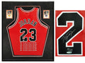 Michael Jordan Signed & Framed Chicago Bulls Red Jersey With Embroidered MVP Stats LE#3/23 (UDA) - JORJRY200 - Michael Jordan Signed & Framed Chicago Bulls Red Jersey With Embroidered MVP Stats LE#3/23 (UDA) product image