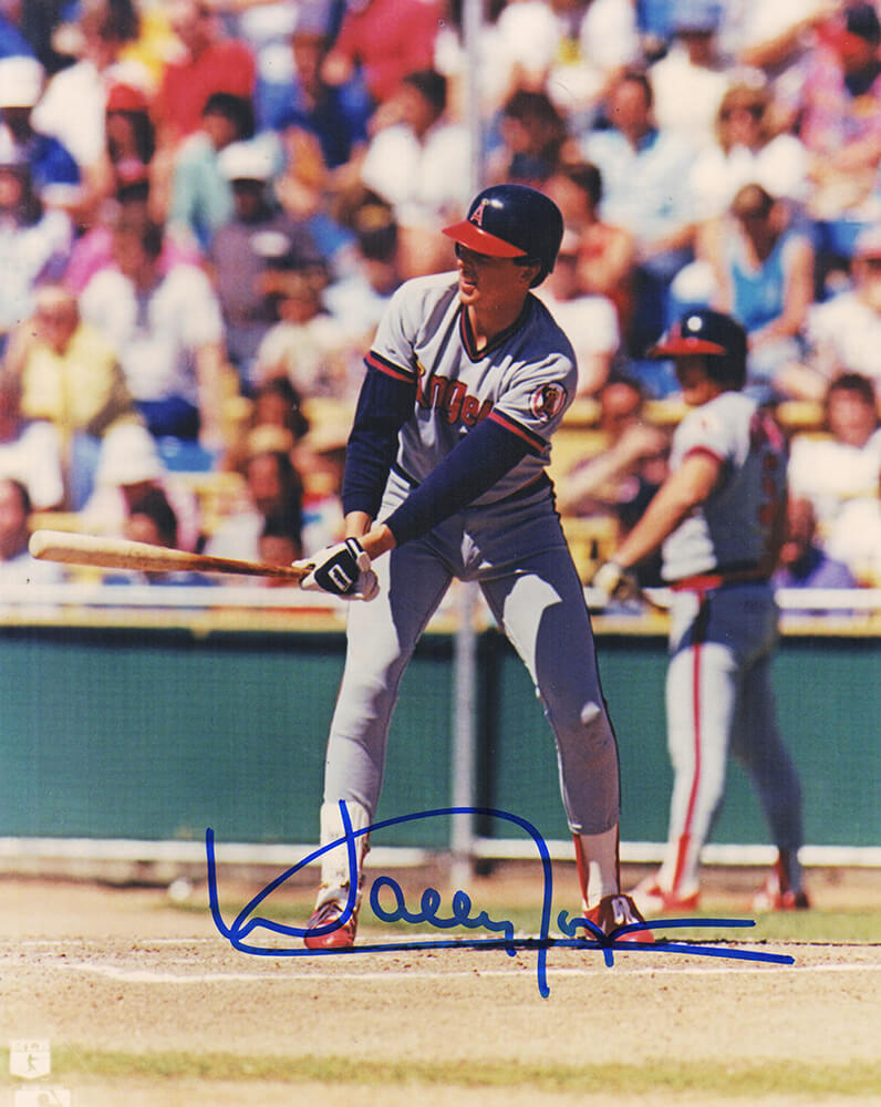 Wally Joyner Signed Angels Swinging 8x10 Photo - JOY08P100 - Wally Joyner Signed Angels Swinging 8x10 Photo product image