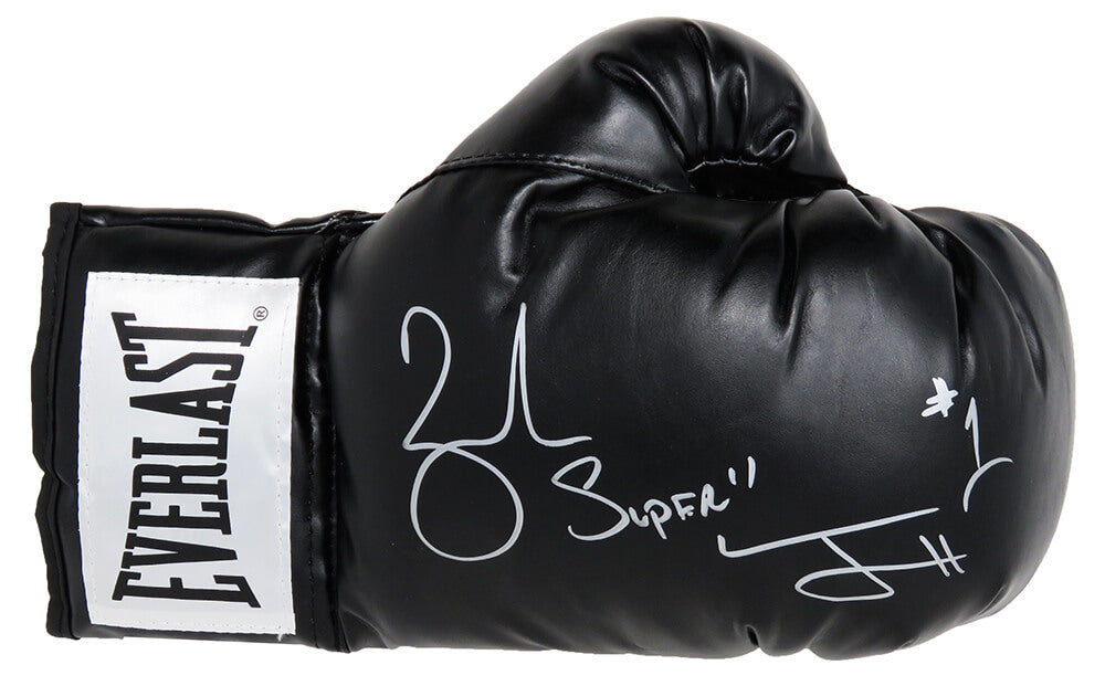 Zab Judah Signed Everlast Black Boxing Glove w/Super - JUDGLV503 - Zab Judah Signed Everlast Black Boxing Glove w/Super product image