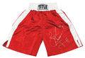 Zab Judah Signed Title Red Boxing Trunks w/Super - JUDTRU501 - Zab Judah Signed Title Red Boxing Trunks w/Super product image