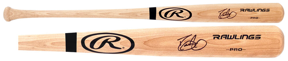 David Justice Signed Rawlings Pro Stock Blonde Baseball Bat - JUSBAT100 - David Justice Signed Rawlings Pro Stock Blonde Baseball Bat product image