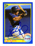 Dave Justice Signed Atlanta Braves 1990 Score Baseball Rookie Card #650 - JUSCAR101 - Dave Justice Signed Atlanta Braves 1990 Score Baseball Rookie Card #650 product image
