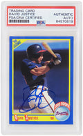 Dave Justice Signed Atlanta Braves 1990 Score Baseball Rookie Card #650 - (PSA Encapsulated) - JUSCAR102 - Dave Justice Signed Atlanta Braves 1990 Score Baseball Rookie Card #650 - (PSA Encapsulated) product image