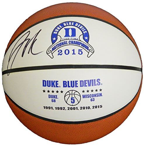 Jahlil Okafor Signed Duke 2015 NCAA Champs Commemorative White Logo Basketball - OKABSK208 - Jahlil Okafor Signed Duke 2015 NCAA Champs Commemorative White Logo Basketball product image