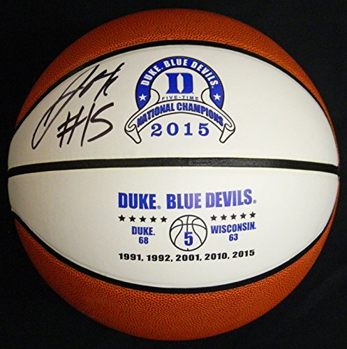 Jahlil Okafor Signed Duke Blue Devils 2015 NCAA Champs Commemorative White Logo Basketball - OKABSK200 - Jahlil Okafor Signed Duke Blue Devils 2015 NCAA Champs Commemorative White Logo Basketball product image