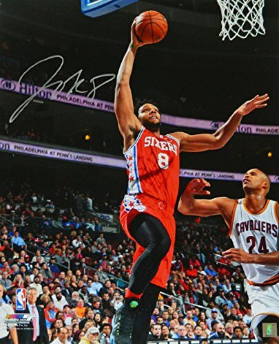 Jahlil Okafor Signed Philadelphia 76ers Action vs Cavaliers 16x20 Photo - OKA16P224 - Jahlil Okafor Signed Philadelphia 76ers Action vs Cavaliers 16x20 Photo product image