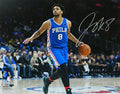 Jahlil Okafor Signed Philadelphia 76ers Dribbling Action 16x20 Photo - OKA16P223 - Jahlil Okafor Signed Philadelphia 76ers Dribbling Action 16x20 Photo product image