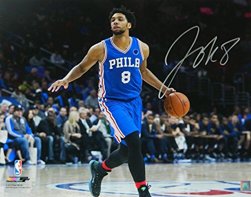 Jahlil Okafor Signed Philadelphia 76ers Dribbling Action 16x20 Photo - OKA16P223 - Jahlil Okafor Signed Philadelphia 76ers Dribbling Action 16x20 Photo product image