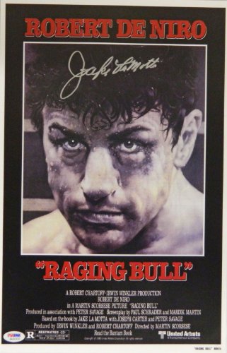 Jake Lamotta Signed Autographed Raging Bull 11x17 Movie Poster - PSA - LAMPST501 - Jake Lamotta Signed Autographed Raging Bull 11x17 Movie Poster - PSA product image