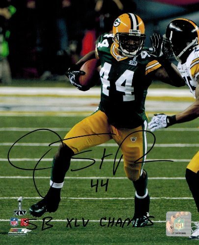 James Starks Signed Autographed Packers SB XLV Action 8x10 Photo w/SB XLV Champs - STA08P301 - James Starks Signed Autographed Packers SB XLV Action 8x10 Photo w/SB XLV Champs product image