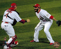 Jason Motte Signed Autographed 2011 World Series Celebration 8x10 Photo w/Molina - MOT08P103 - Jason Motte Signed Autographed 2011 World Series Celebration 8x10 Photo w/Molina product image