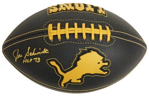 Joe Schmidt Signed Autographed Lions Black Roadster Football w/HOF'73 - SCHFTB300 - Joe Schmidt Signed Autographed Lions Black Roadster Football w/HOF'73 product image