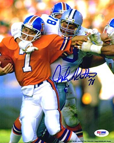John Dutton Signed Cowboys Tackling John Elway 8x10 Photo - DUT08P300 - John Dutton Signed Cowboys Tackling John Elway 8x10 Photo product image