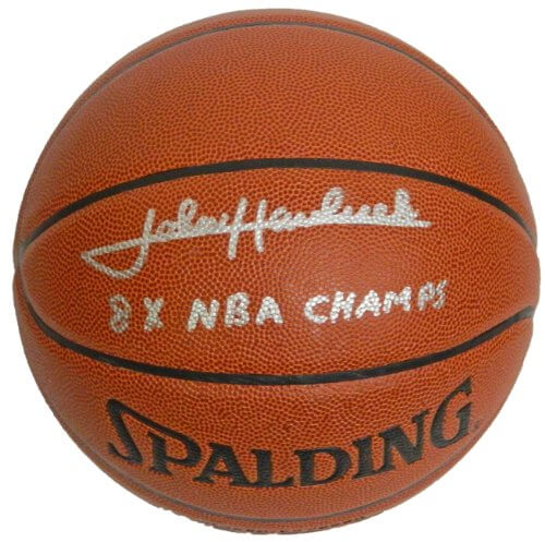 John Havlicek Signed Autographed Spalding NBA Indoor/Outdoor Basketball w/8x NBA Champs - HAVBSK203 - John Havlicek Signed Autographed Spalding NBA Indoor/Outdoor Basketball w/8x NBA Champs product image