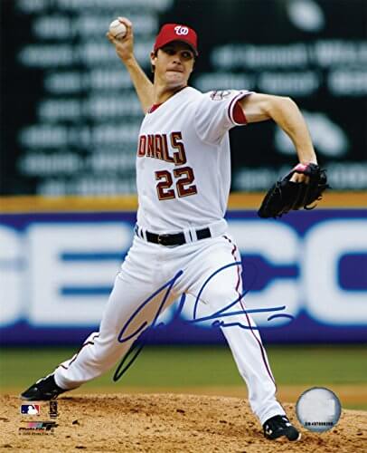 John Patterson Signed Nationals Pitching 8x10 Photo - PAT08P100 - John Patterson Signed Nationals Pitching 8x10 Photo product image