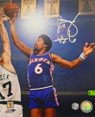 Julius Erving Signed"Dr J #6" 76ers Action 8x10 Photo - ERV08P200 - Julius Erving Signed"Dr J #6" 76ers Action 8x10 Photo product image