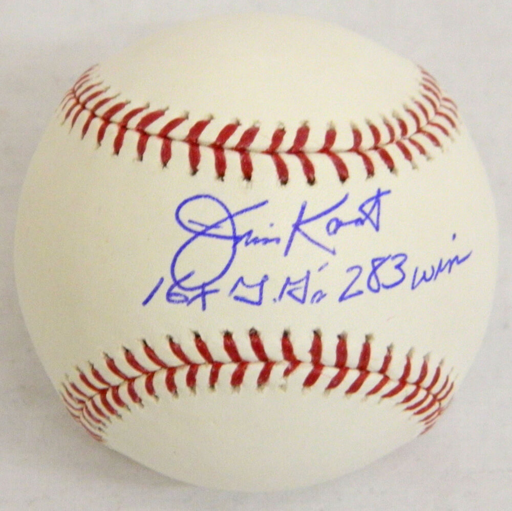 Jim Kaat Signed Official MLB Baseball w/16x GG & 283 Wins - KAABSB102 - Jim Kaat Signed Official MLB Baseball w/16x GG & 283 Wins product image