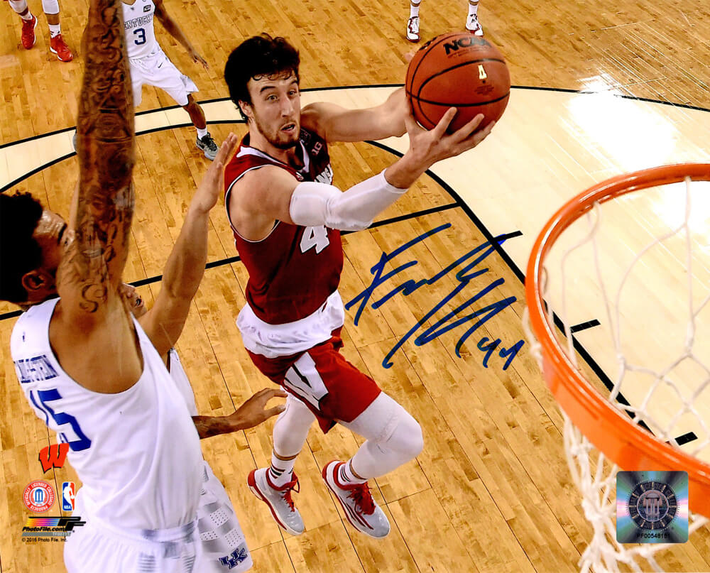 Frank Kaminsky Signed Wisconsin Badgers 2015 Final Four Lay Up vs Kentucky Action 8x10 Photo - KAM08P212 - Frank Kaminsky Signed Wisconsin Badgers 2015 Final Four Lay Up vs Kentucky Action 8x10 Photo product image
