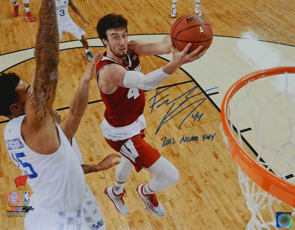 Frank Kaminsky Signed Wisconsin 2015 Final Four Lay Up vs Kentucky 16x20 Photo w/2015 NCAA POY - KAM16P223 - Frank Kaminsky Signed Wisconsin 2015 Final Four Lay Up vs Kentucky 16x20 Photo w/2015 NCAA POY product image