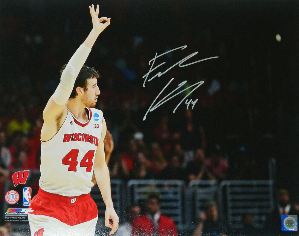 Frank Kaminsky Signed Wisconsin Badgers Three Fingers Raised In Air 16x20 Photo - KAM16P224 - Frank Kaminsky Signed Wisconsin Badgers Three Fingers Raised In Air 16x20 Photo product image