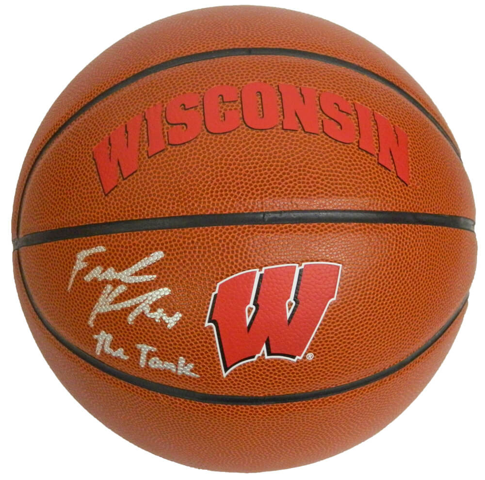 Frank Kaminsky Signed Wisconsin Badgers Rawlings Logo Basketball w/The Tank - KAMBSK205 - Frank Kaminsky Signed Wisconsin Badgers Rawlings Logo Basketball w/The Tank product image
