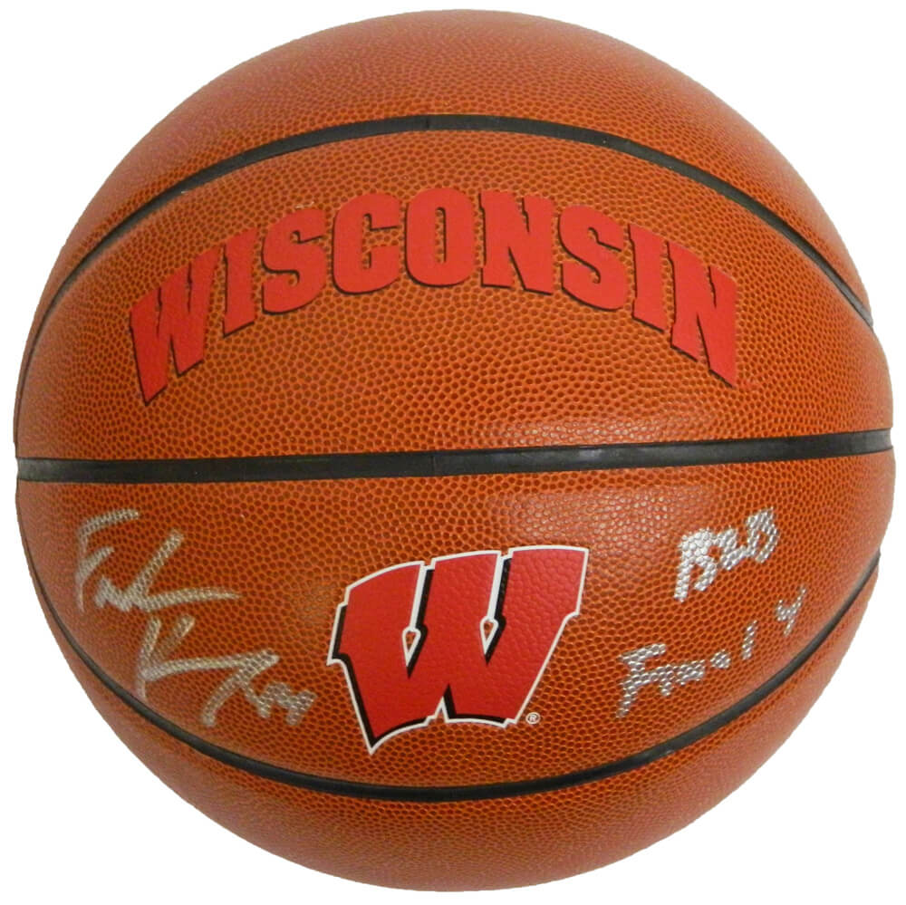 Frank Kaminsky Signed Wisconsin Badgers Rawlings Logo Basketball w/B2B Final 4 - KAMBSK207 - Frank Kaminsky Signed Wisconsin Badgers Rawlings Logo Basketball w/B2B Final 4 product image